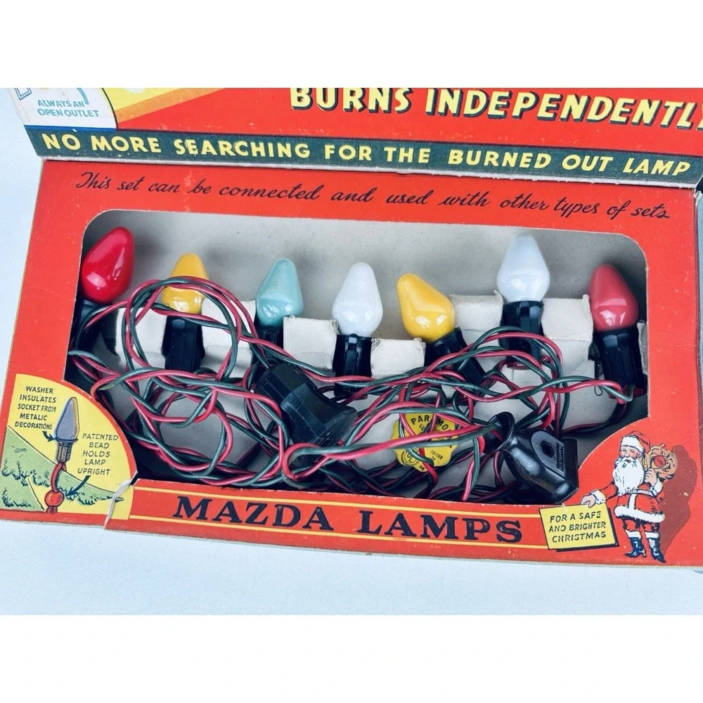 Lot Of 2 Vintage Christmas Noma Indoor Lights - Original Boxes #3010 #6569 Works